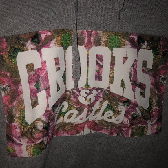 Crooks and castles grey woman’s hoodie - Picture 3 of 3